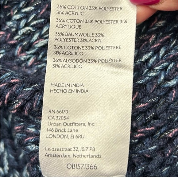 Anthropologie Marled Henley Sweater in Navy Blue - Picture 13 of 13